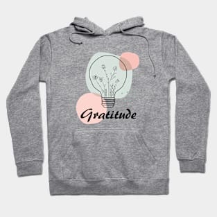 Gratitude floral light bulb, inspirational meanings Hoodie